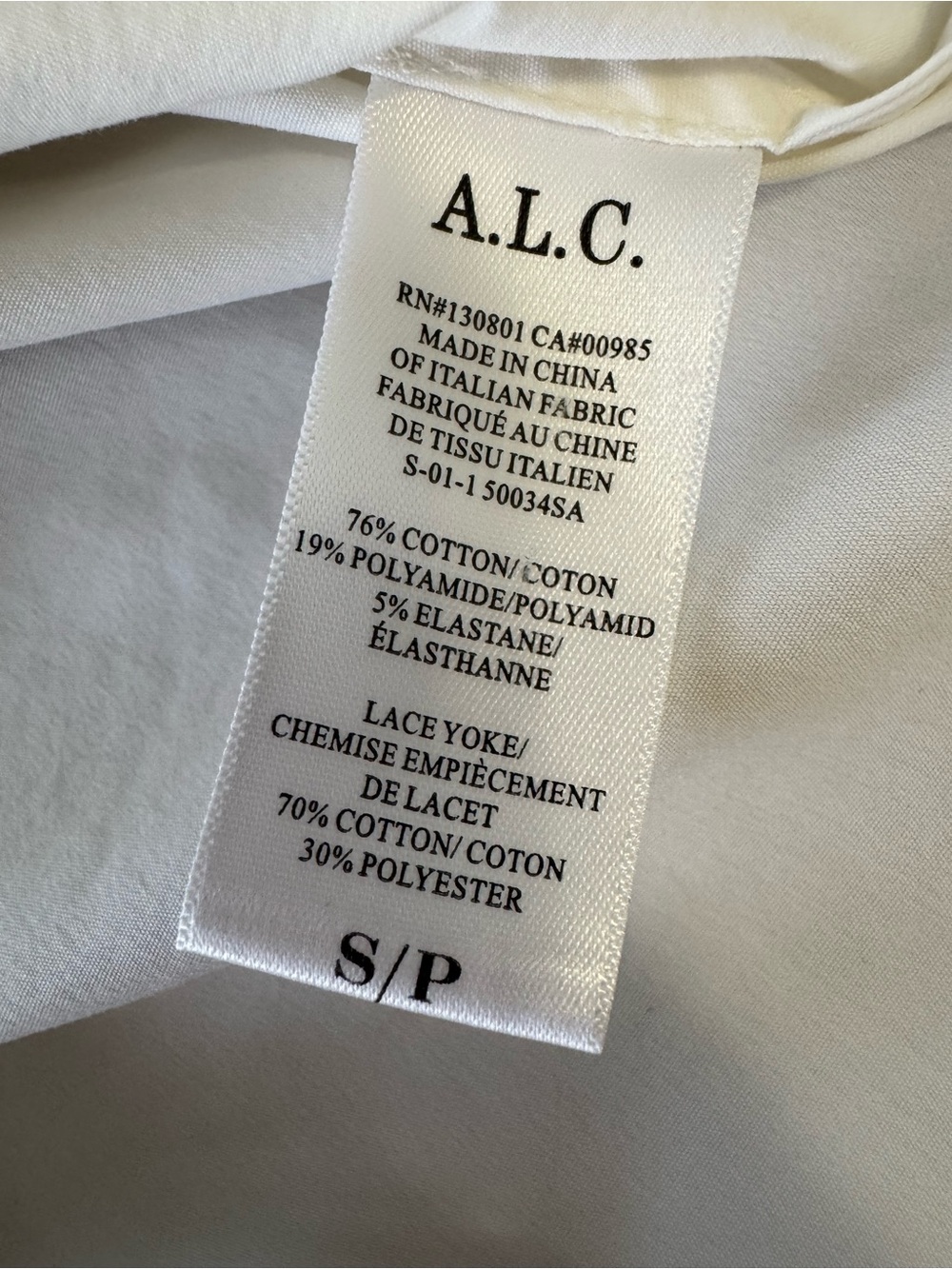 A.L.C. White Lace Blouse NWT - Picture 6 of 6